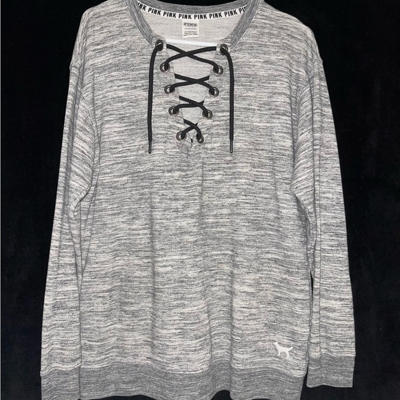 VS Pink Tie Neck Pullover(S) - Picture 1 of 2